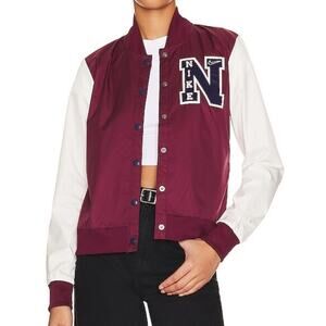 Nike NSW Varsity Jacket in Dark Beetroot & Sail